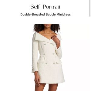 Self-Portrait
Double-Breasted Boucle Minidress